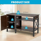55-75 Gallon Fish Tank Stand - Heavy Duty Aquarium Stand with Power Outlets, Cabinet for Fish Tank Accessories Storage, Metal Frame, Suitable for Fish Tank, Turtle Tank, 880LBS Capacity, Brown